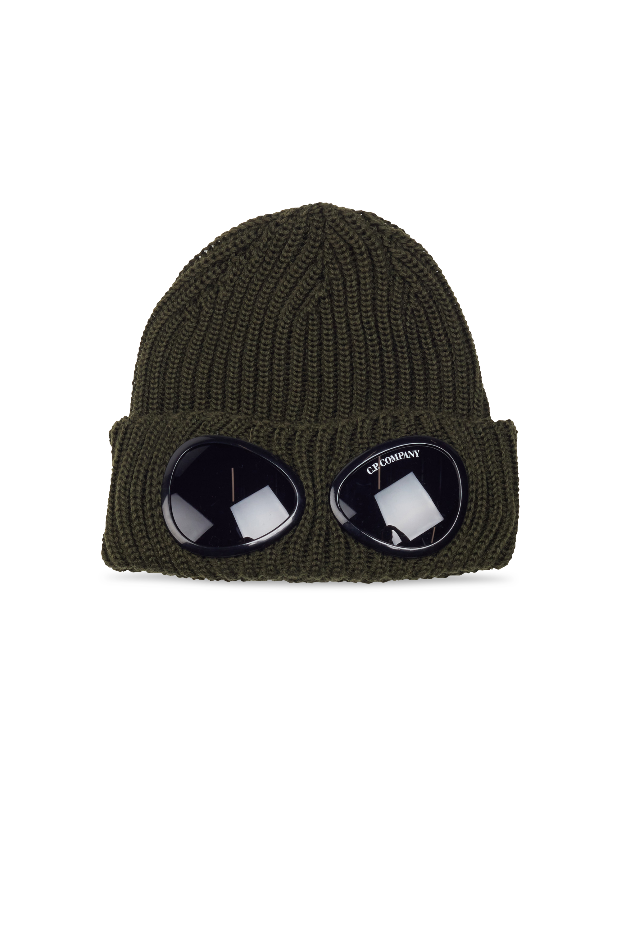 C.P. COMPANY Bonnets  EXTRAFINE MERINO WOOL GOGGLE BEANIE Vert