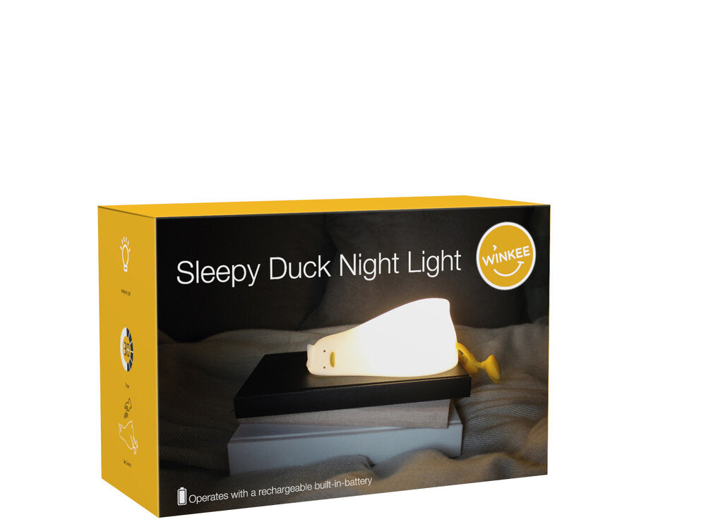Winkee  Nightlight Sleepy Duck Bordlampe - hvid/gul
