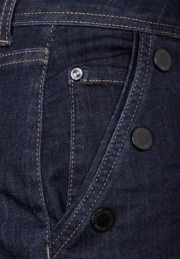 Casual Fit Jeans - dark blue rinsed wash