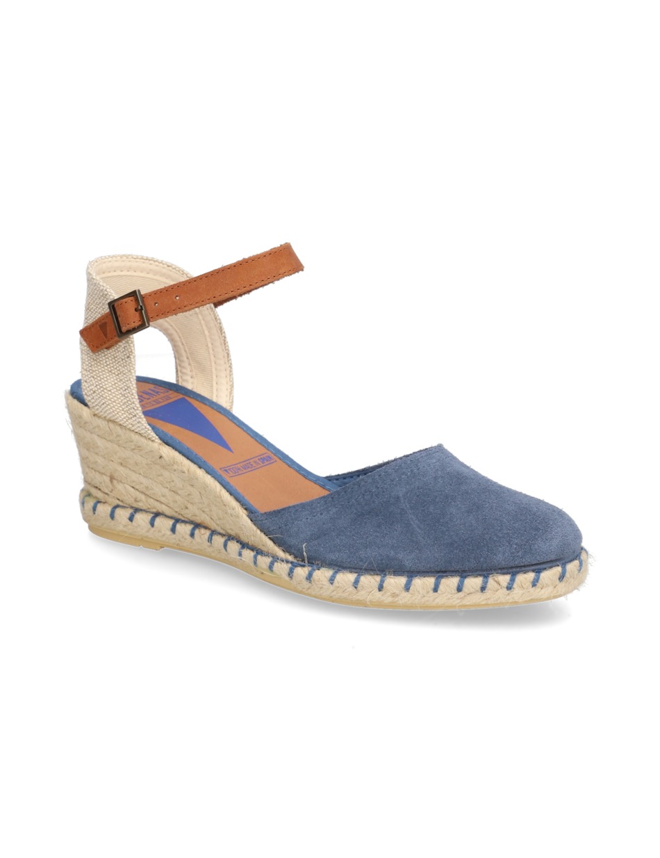Veloursleder Keilsandale