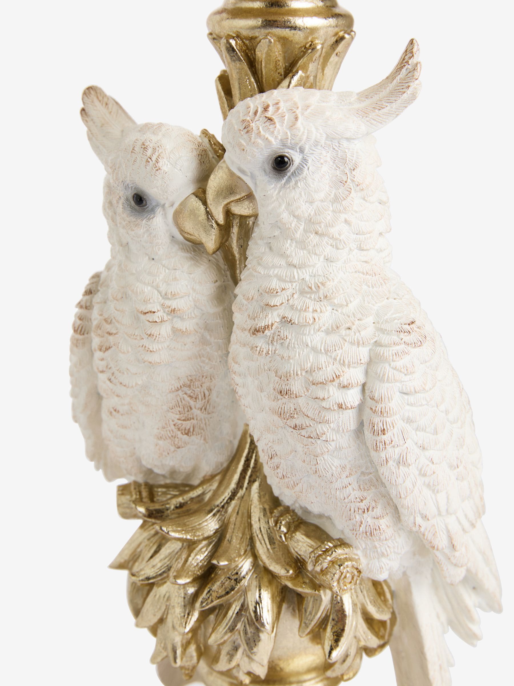 Gold Cockatoo Pillar Candle Holder