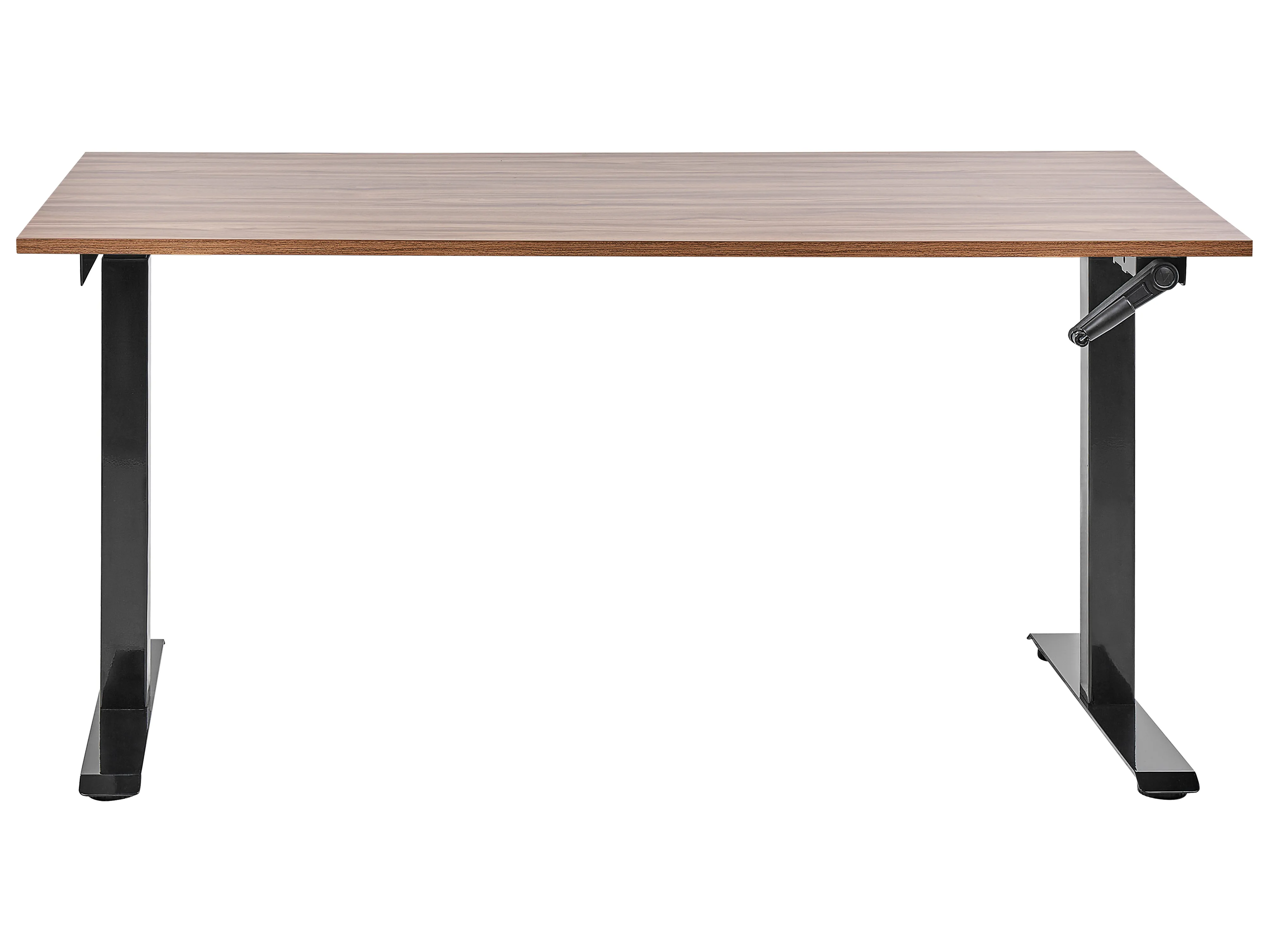 Handmatig verstelbaar sta-bureau DESTINES Bruin/zwart 160 cm 72 cm