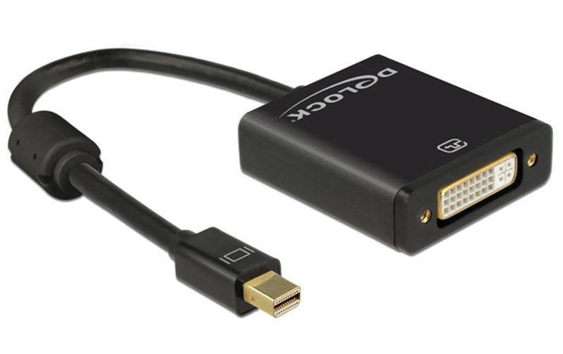Konverter Mini-D - DVI-I SchwarzAdapterkabel, Mini-DisplayPort-Stecker auf DVI-Buchse