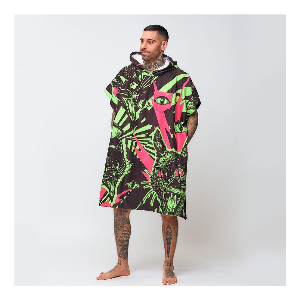After Essentials WILDCAT - Poncho acid green