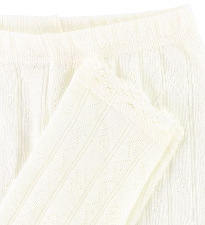 Joha Leggings - Wolle/Seide - Cremefarbig m. Muster