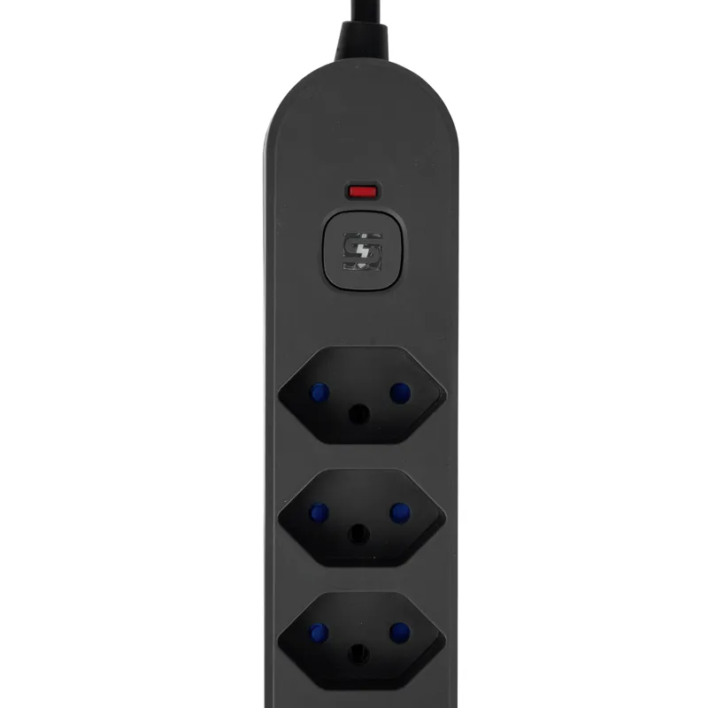 (3m) IQ PRO 5-fach (PD / 20W) Steckdosenleiste 3xTyp13 / 1x USB-C / 1x USB A mit Schalter   Überstromschutz (50 00089 ANT) - Schwarz