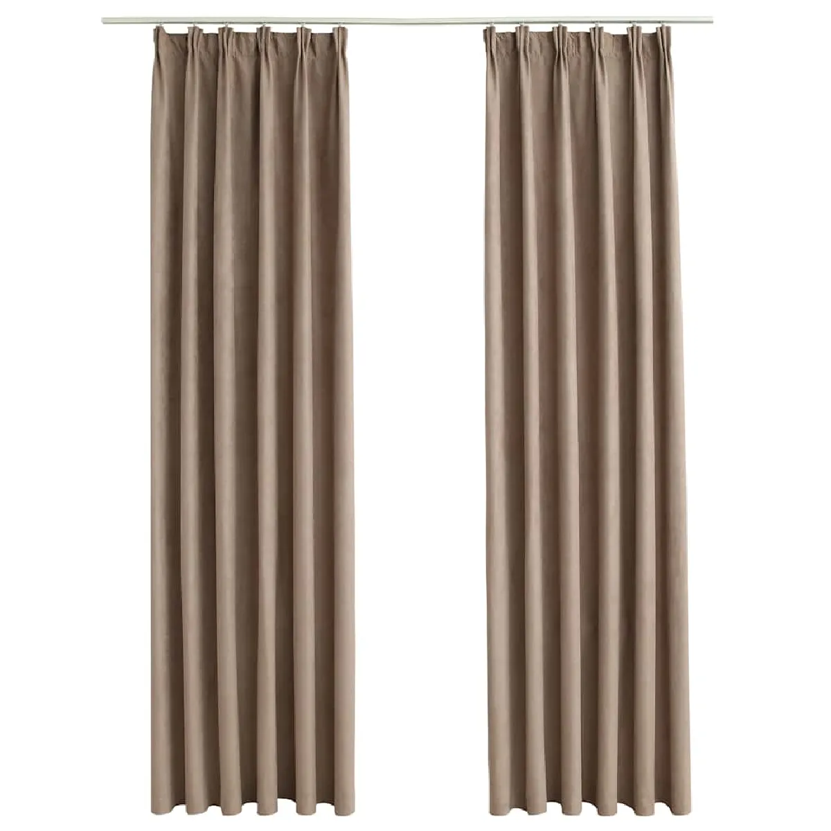 vidaXL Rideaux occultants Taupe - 2 pcs - 140x245 cm