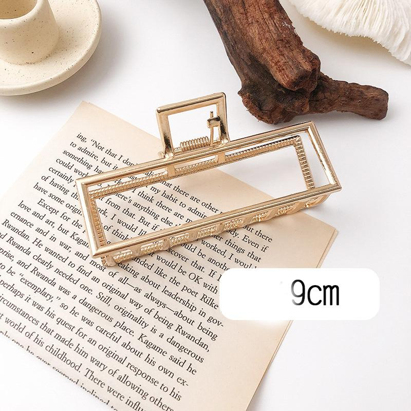 (9cm) Haarspange Klammer Metall Krallen Clip Haarschmuck  - Gold