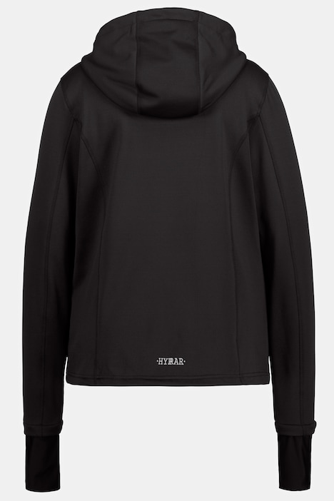 HYPRAR Sweatjacke, Reflektordruck, Kapuze, Daumenloch