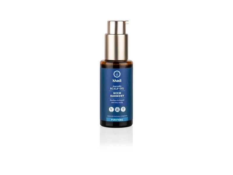 khadi Haaröl ayurvedisch Neem Harmony 50 ml Veganes und beruhigendes Öl gegen gereizte Kopfhaut und Schuppen