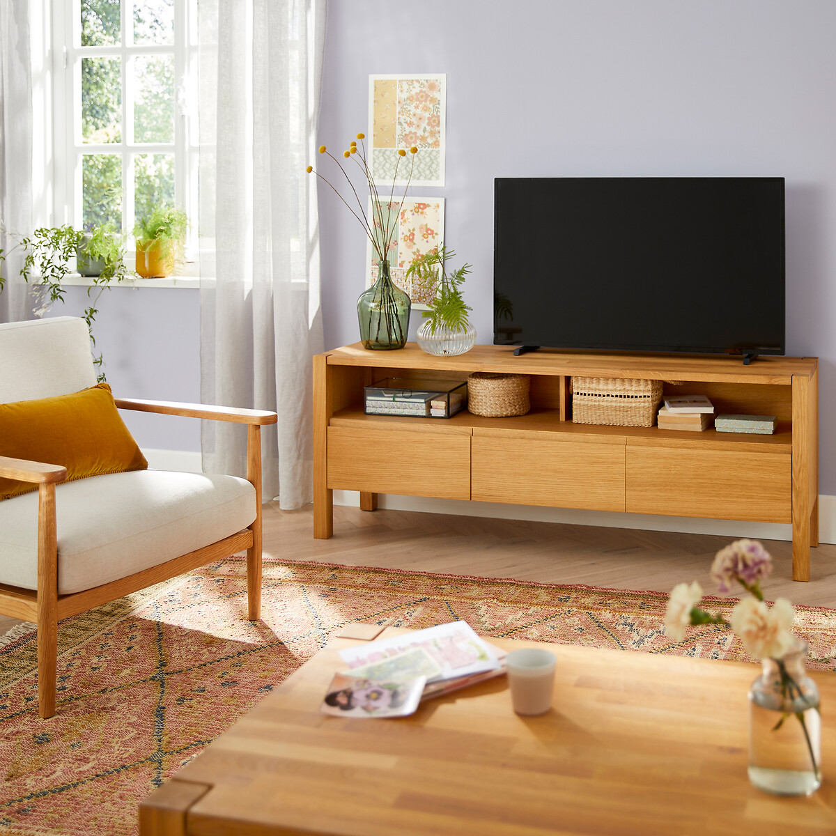 LA REDOUTE INTERIEURS<br>Bolsa de TV em carvalho 160 cm, Adélita