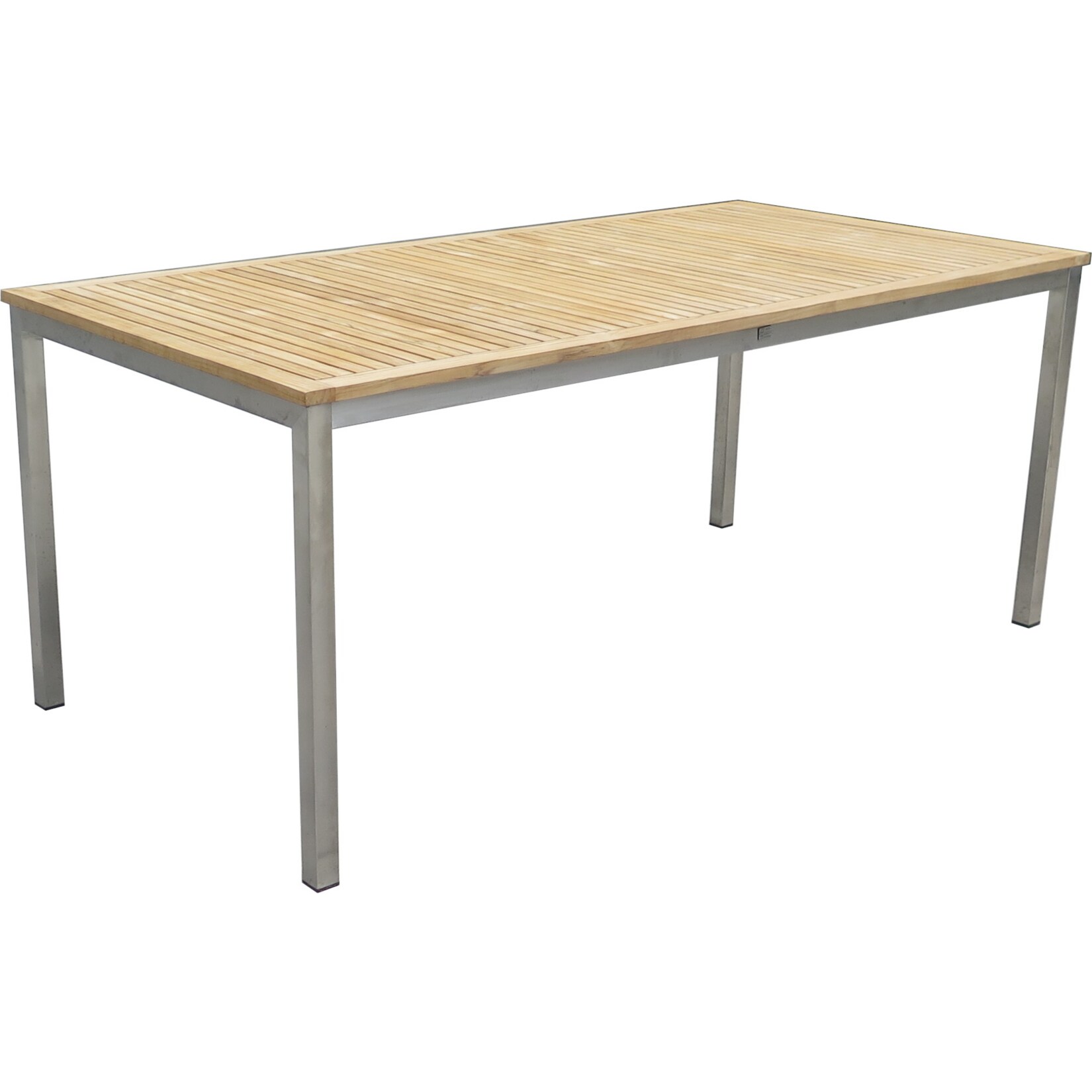 Teak Garten Tisch 180cm Gartentisch Holztisch Holz Edelstahl massiv Terrasse