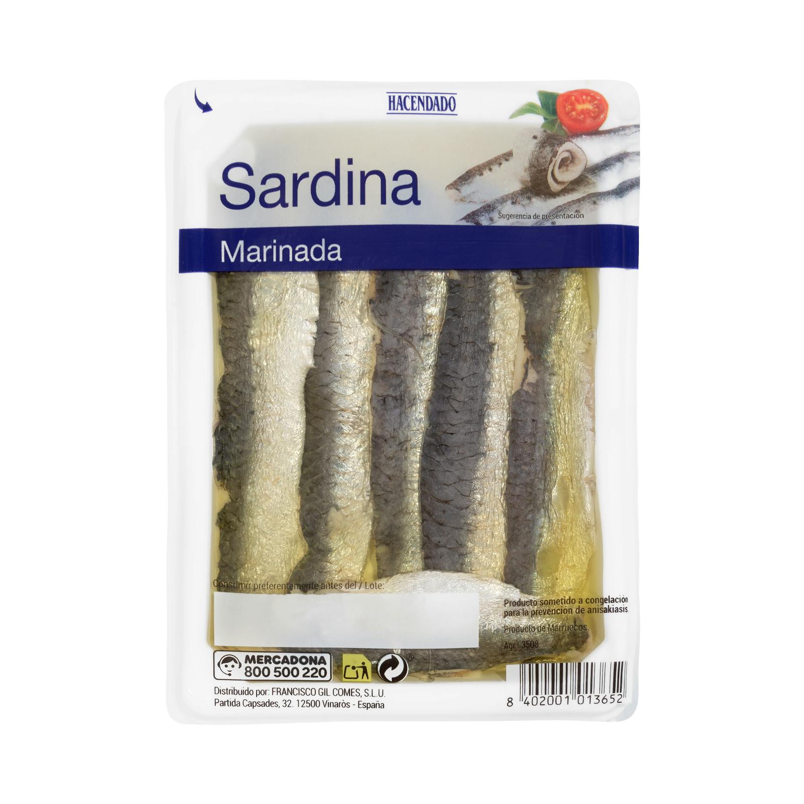 Filets de sardines marinés à l'huile d'olive extra vierge