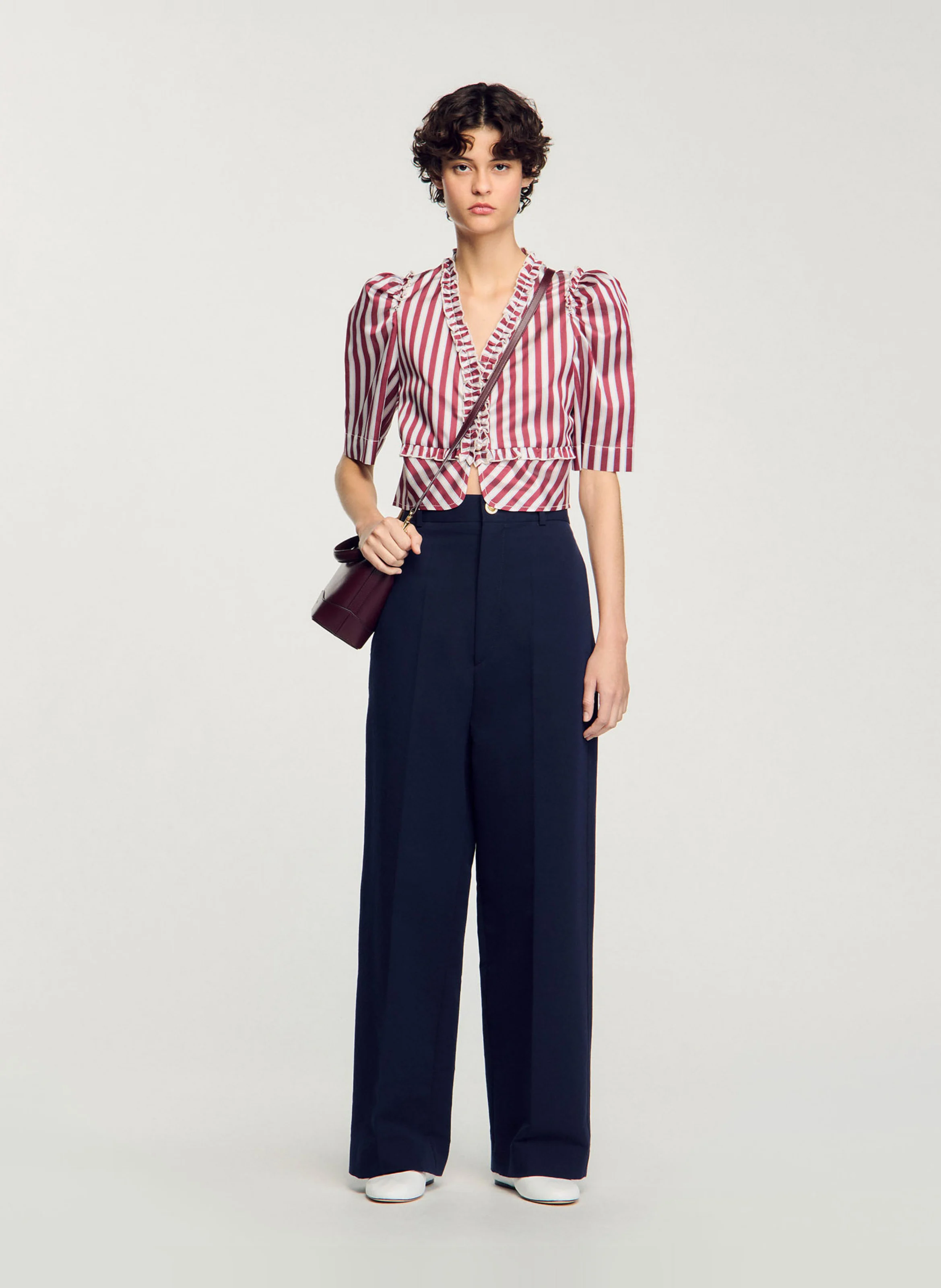 Pantalon de costume en coton mélangé | Bleu