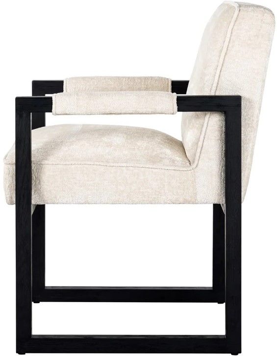 Eetkamerstoel White Chenille S4707 Beck B62 x D70 x H90 cm