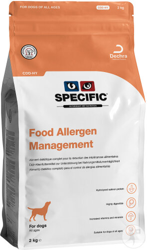 Specific CDD-HY Food Allergen Management Chiens Adultes Multiples Allergies 3x2kg