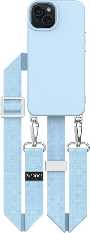 Solidenz Collection iPhone 14 Plus hoesje met afneembare koord - Blauw