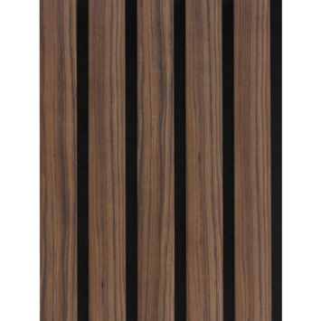 Lattenwand Decowall Acoustic Advanced walnoot 260x30cm, 2 stuks (1.56m2)