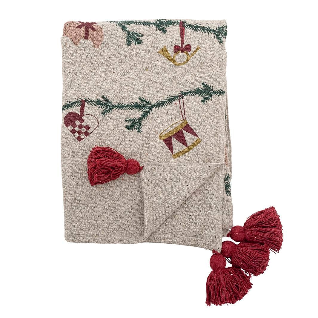 Bloomingville Yule Plaid, Natur, Genanvendt Bomuld