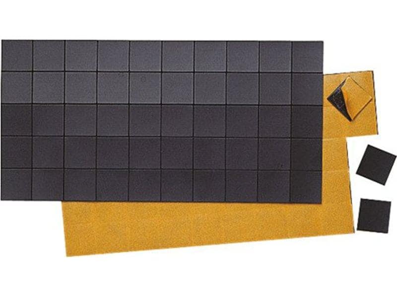 Büromaterial Magnetplättchen Takkis 100 Stück, Schwarz Selbstklebende Magnetquadrate