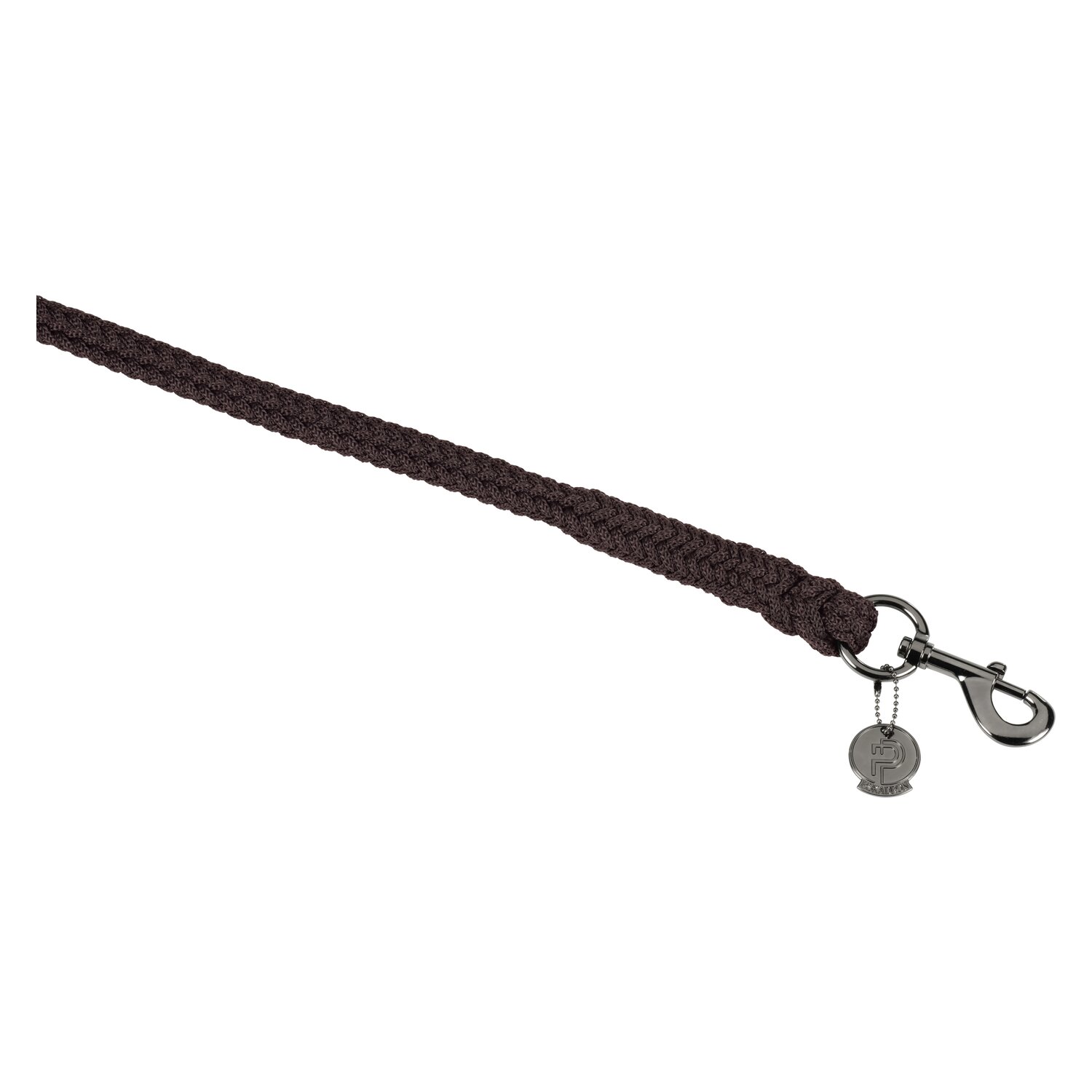 ESKADRON Platinum Anbinde- und Führstrick mit Karabinerhaken  - teak brown - 2 m