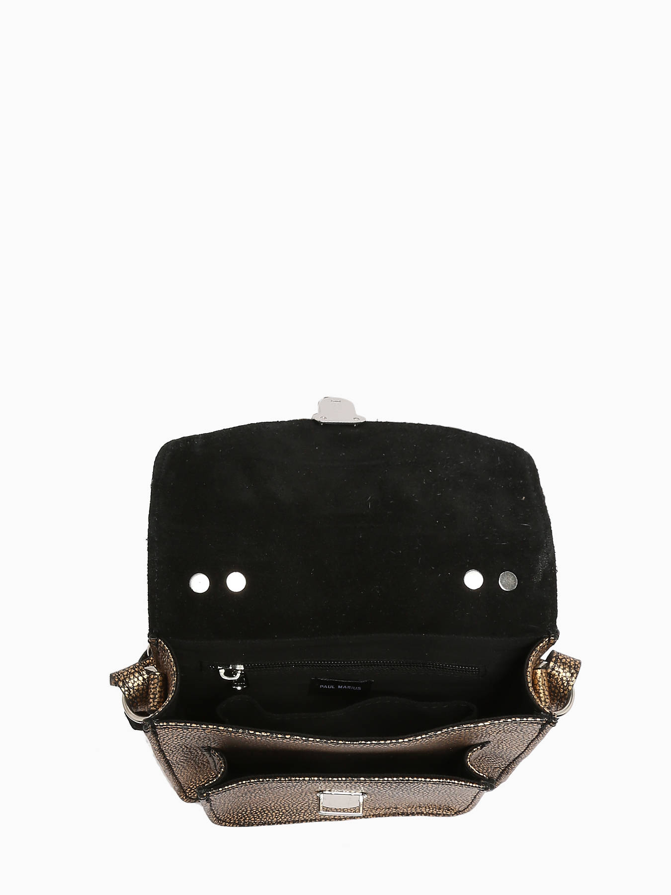 Sac bandoulire Melle George XS Granite cuir PAUL MARIUS