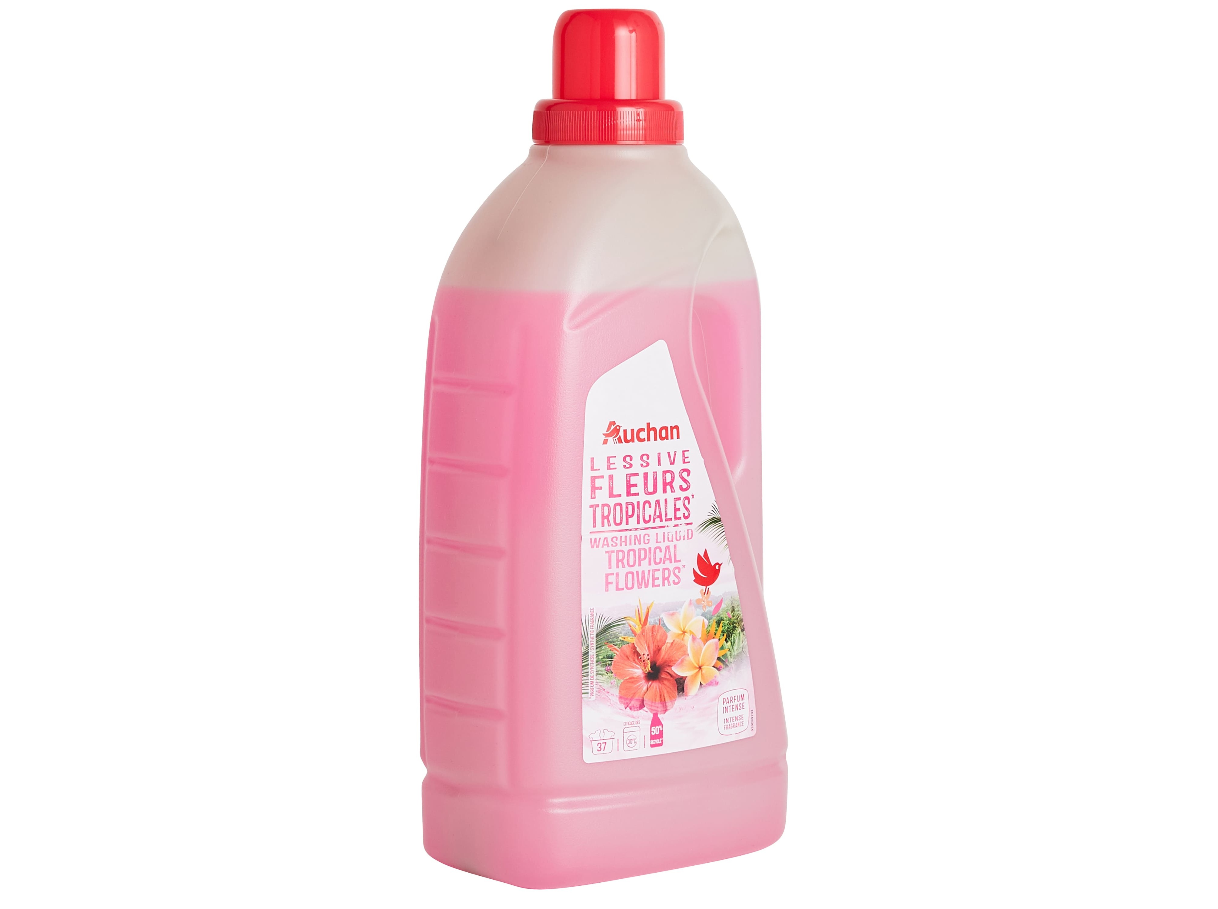DETERGENTE ROUPA MÁQUINA LÍQUIDO AUCHAN FLORES TROPICAIS 37 DOSES