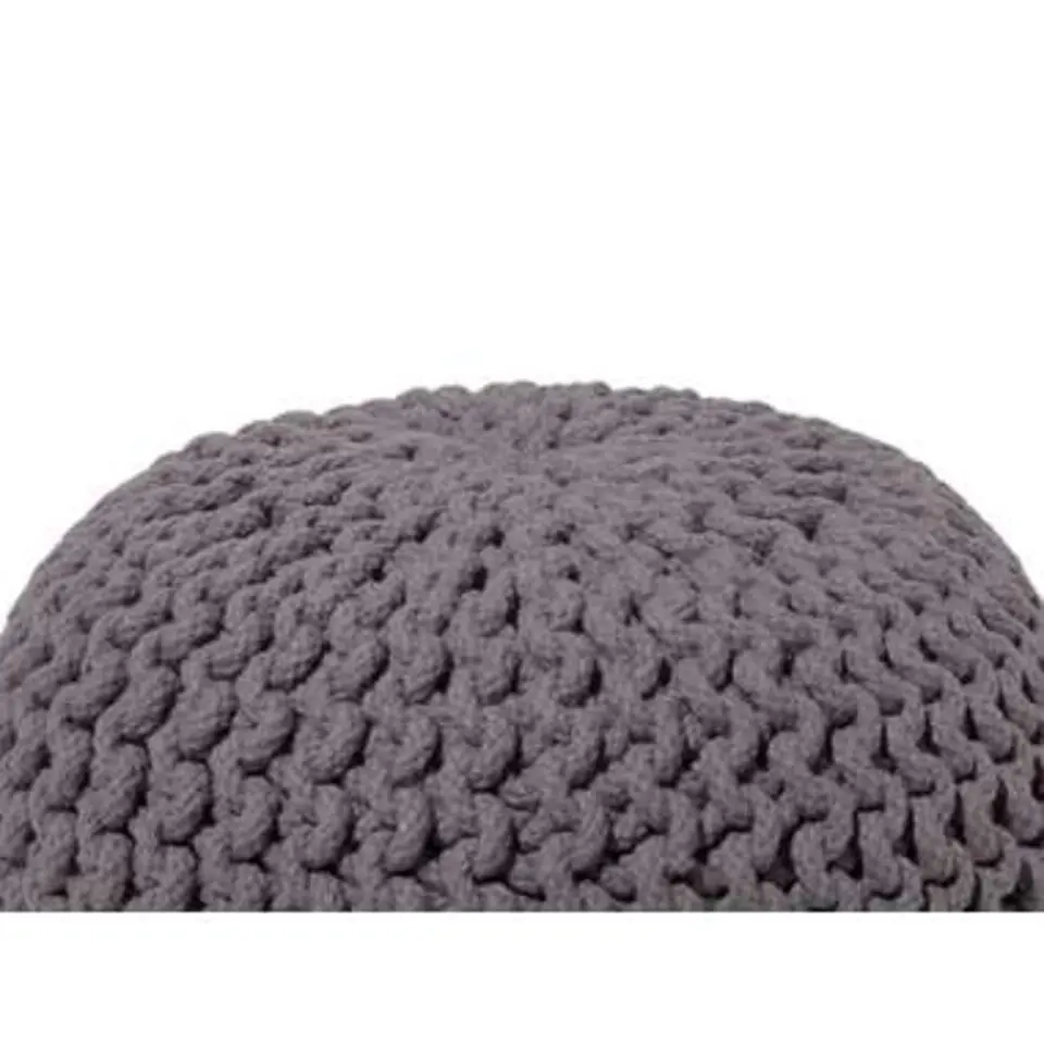 CONRAD S - Poef - Donkergrijs - 40 cm - Katoen