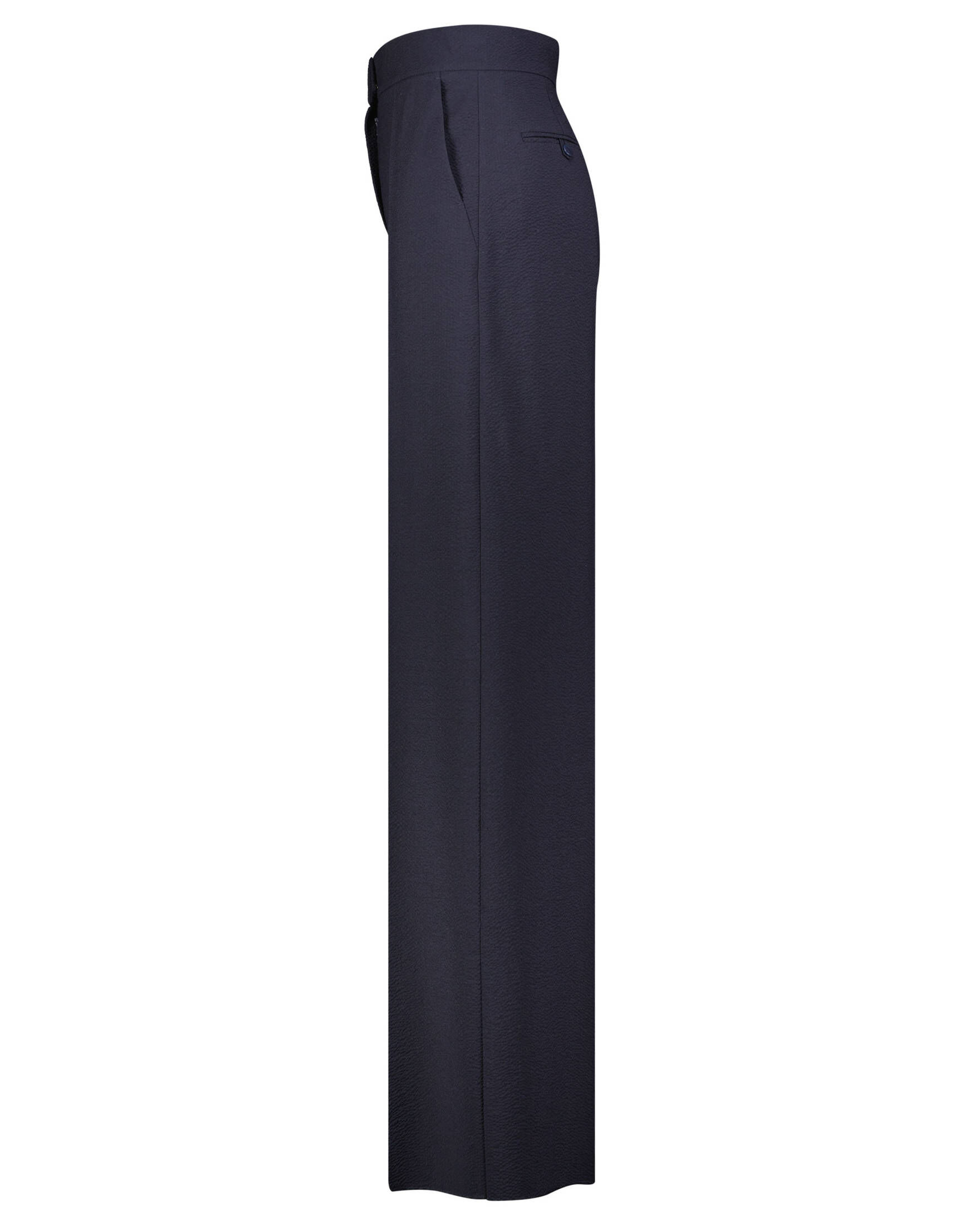 Max Mara| Damen Seersucker Hose CERVO mit Wolle