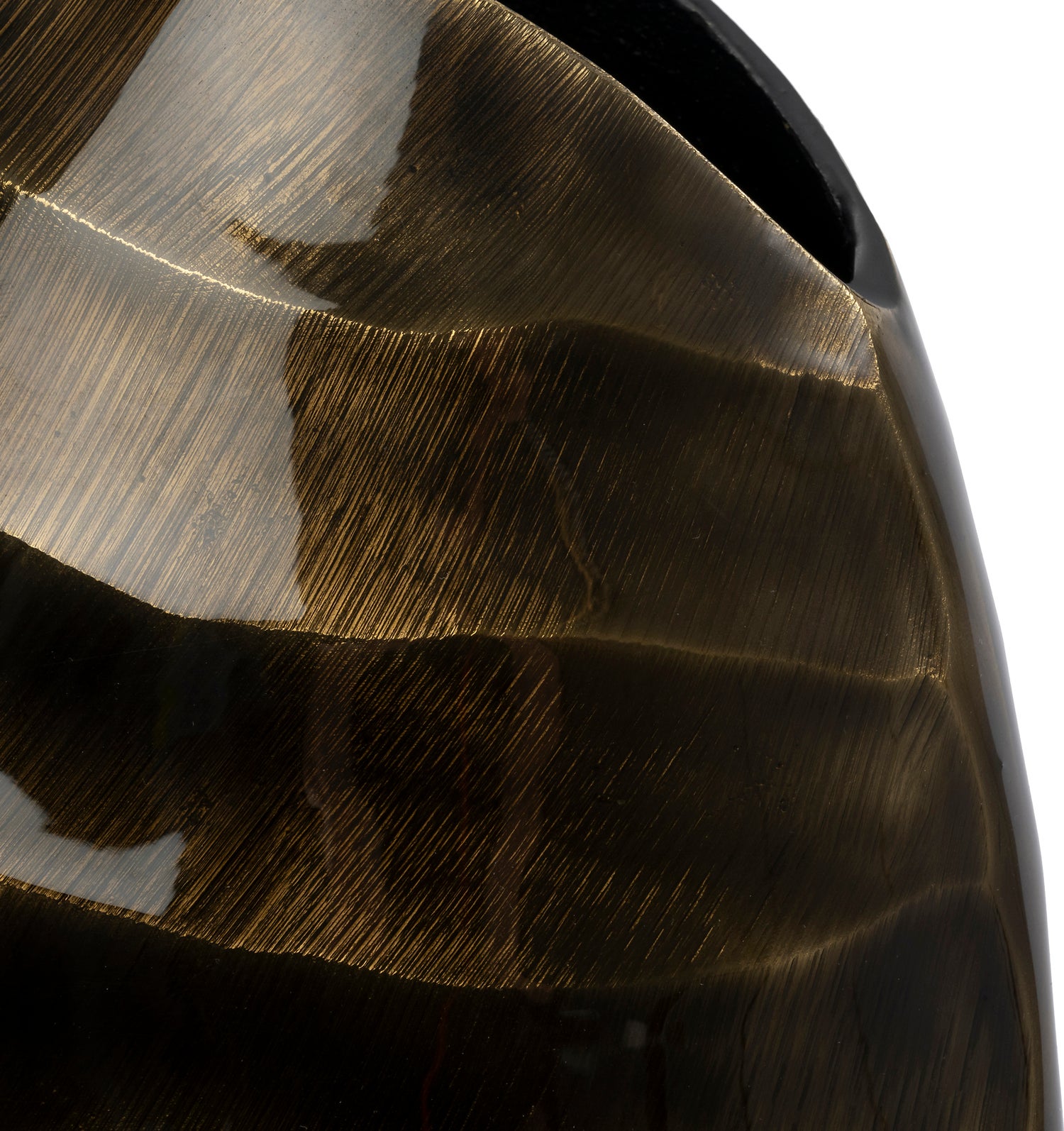 Intratuin vaas Bregje goud / zwart 46 x 19 x 55 cm