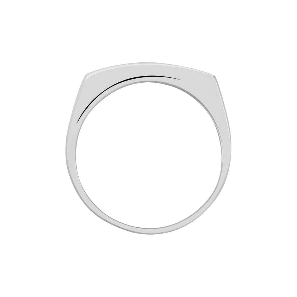 Chevalière Michel Argent Blanc Oxyde De Zirconium