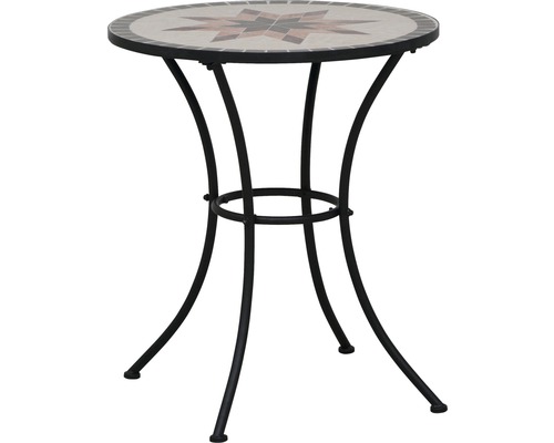 Siena Garden Stella balkontafel, staal, Ø 60 cm, H 71 cm, mozaïek