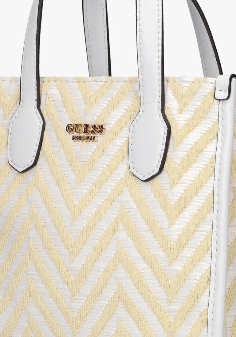 GUESS witte guess handtas silvana 2 compartment mini tote