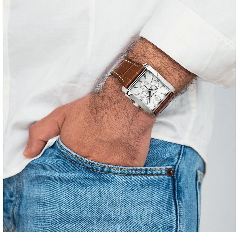 Festina - Timeless Chronograph - Polshorloge - Zilver - Leren Band