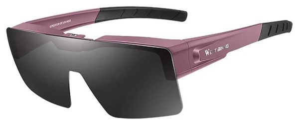 Lunettes de soleil de sport polarisées légères pour vélo - violet