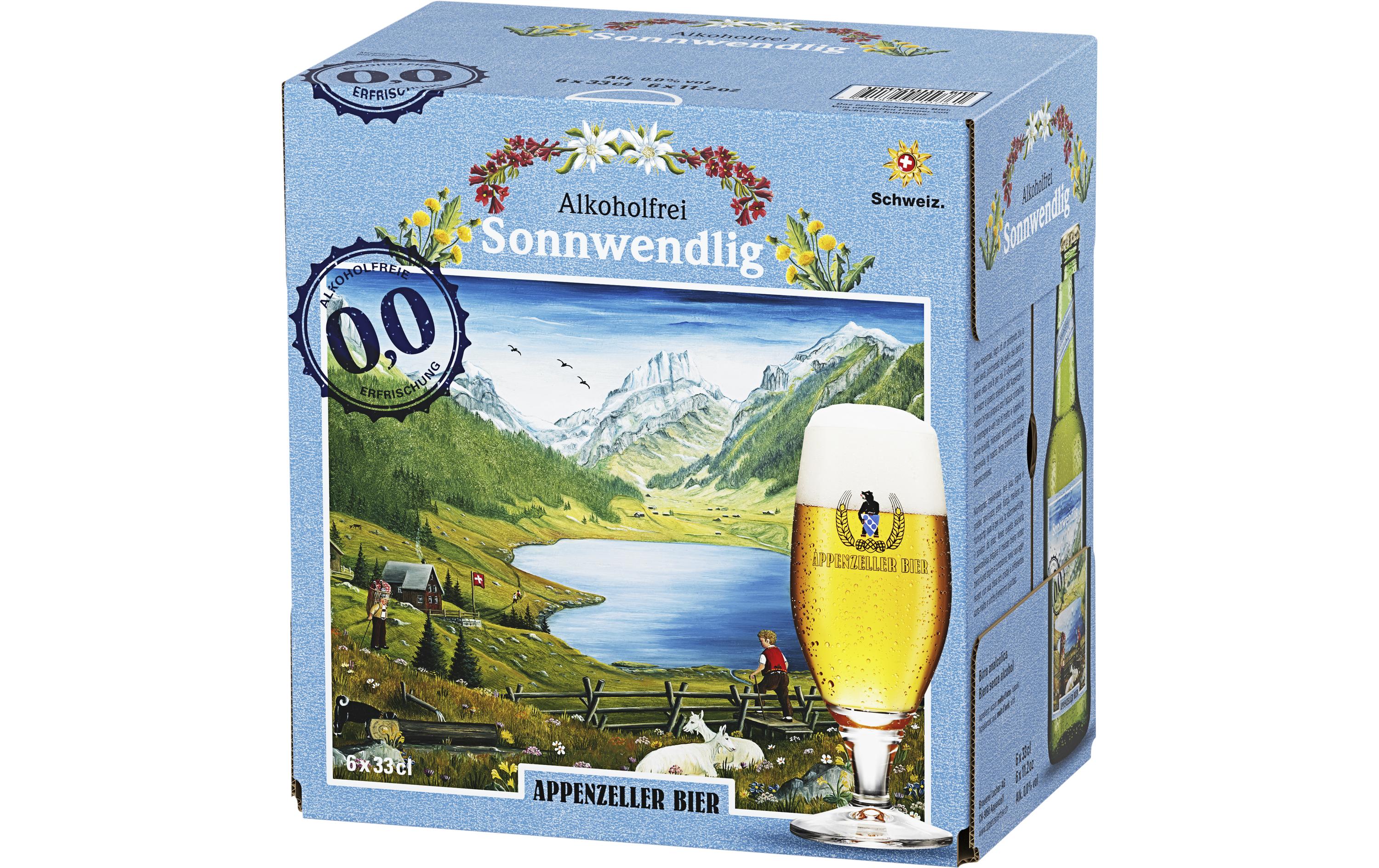 Bier Sonnwendlig alkoholfrei 6 x 0.33 lVollmundiges Bier ohne Alkohol