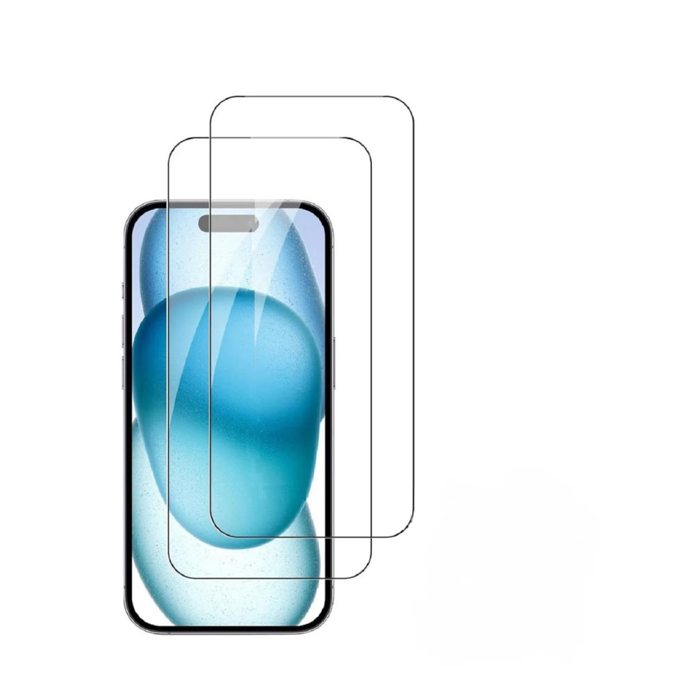 (2er Set) iPhone 15 / iPhone 15 Pro Panzer Glas Displayschutz Case Friendly