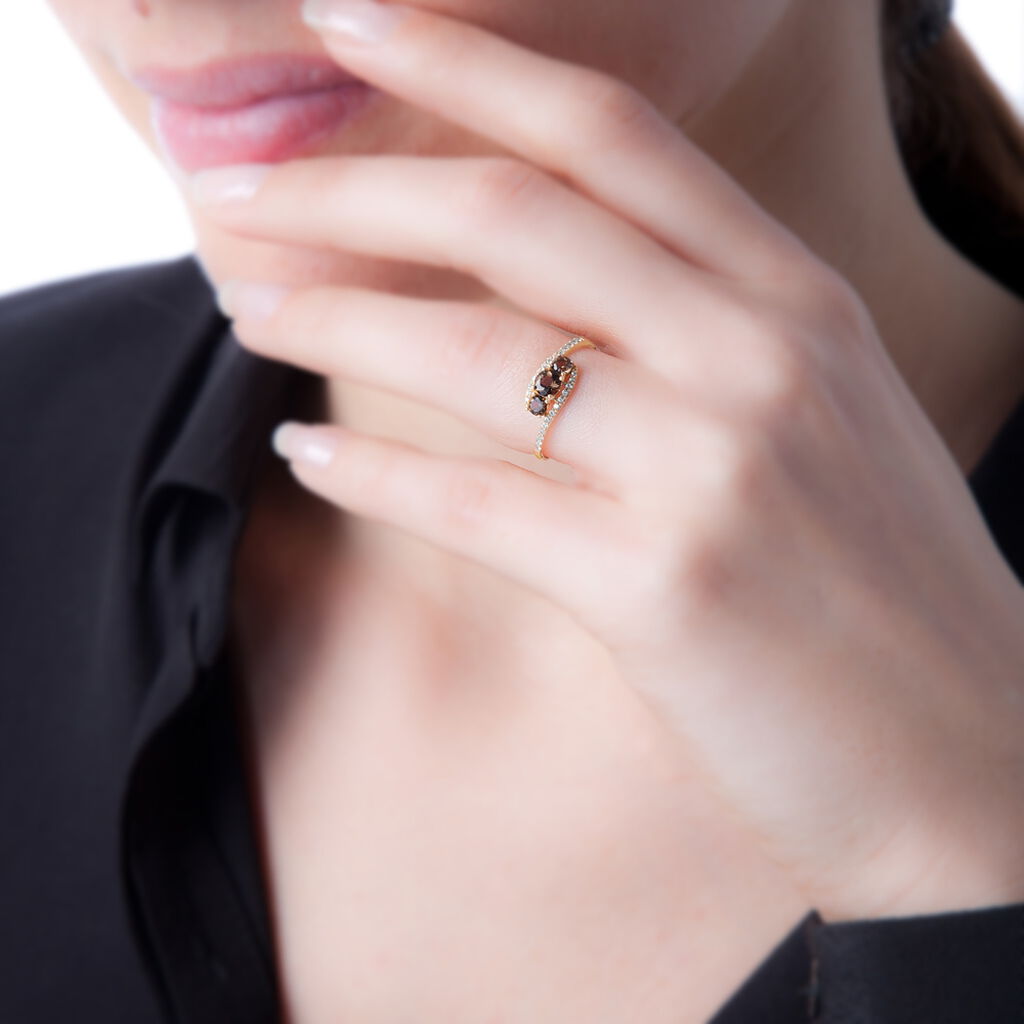 Bague Chloe Or Jaune Péridot Et Diamant