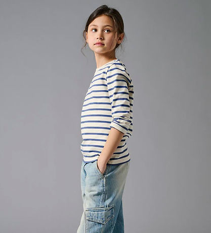 Kids Only Bluse - KogNewSoph - Birch/Vintage Indigo