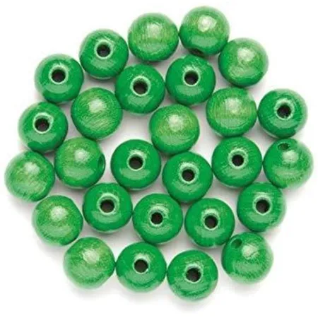Glorex Holzperlen grün, 8 mm, 80 Stück