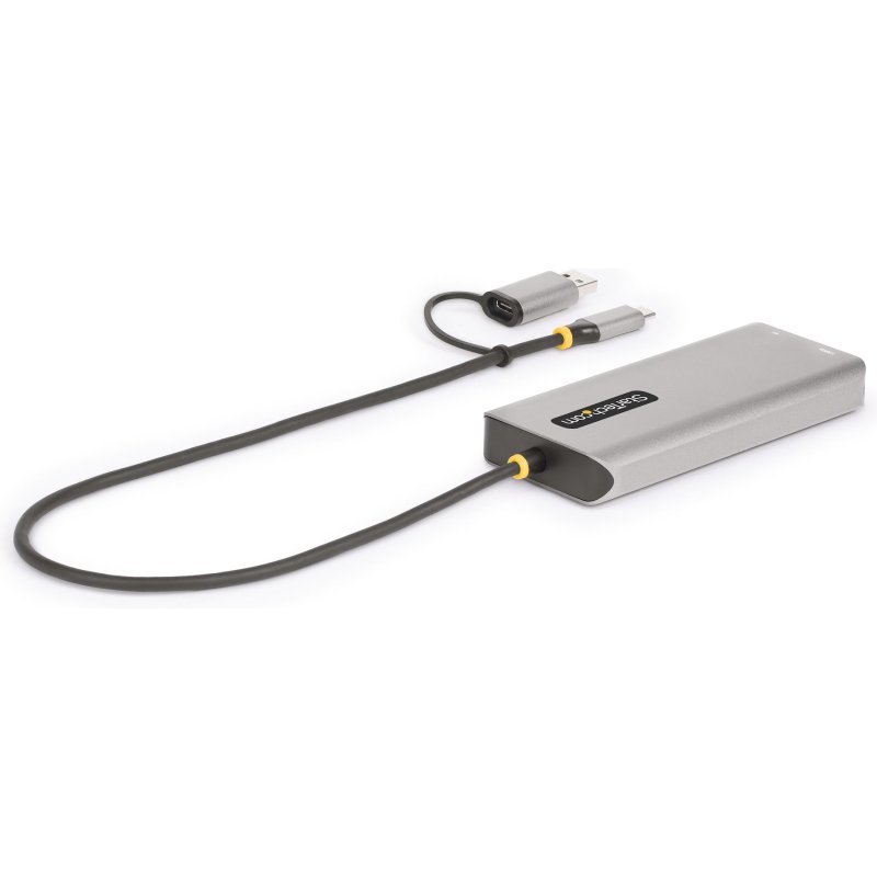 StarTech.com Adaptateur Multiport USB-C avec Dongle USB-C vers USB-A, Double HDMI (4K30Hz/1080p60Hz), 3x USB-A 5Gbps, Mini Station d'Accueil de Voyage, Dock/Station d'Accueil pour PC Portable, Câble de 40 cm