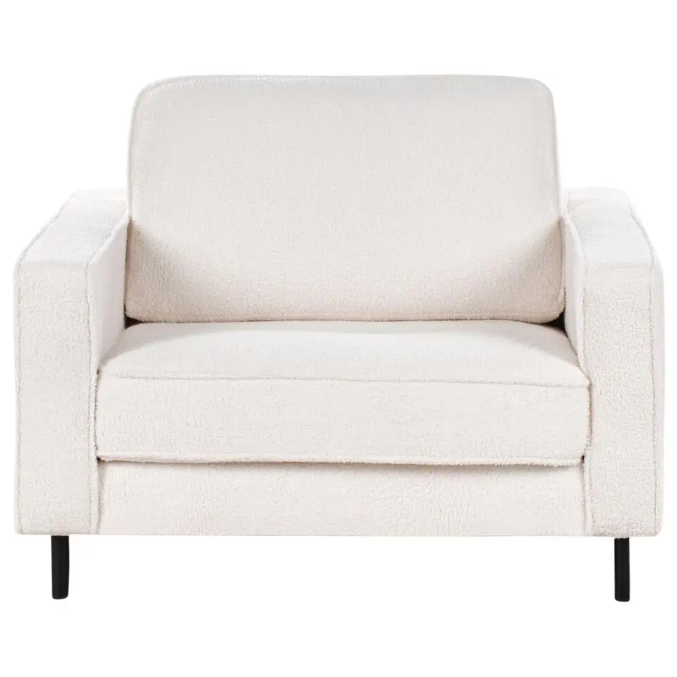 SAVALEN - Fauteuil - Wit - Bouclé