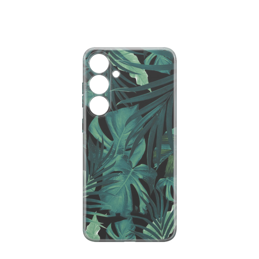 Samsung Galaxy S24 Plus Gummi Hülle Dschungel 2 - Grün