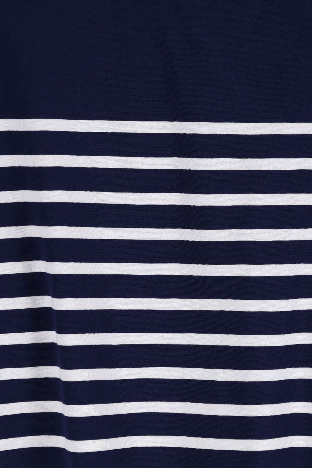 Donkerblauw gestreepte top met knoopdetails