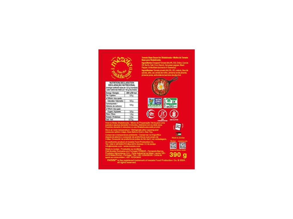 SHAKSHOUKA MÉZETE 390G