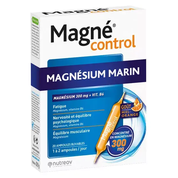 Nutreov Physcience Magne Control 20 Ampolas Sabor Mel/Laranja