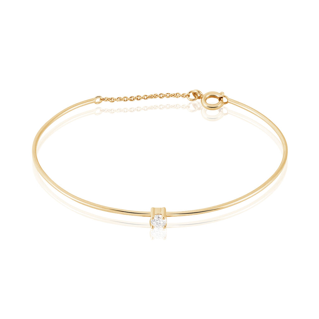 Bracelet Jonc Plaqué Or Jaune Nilay Oxyde De Zirconium