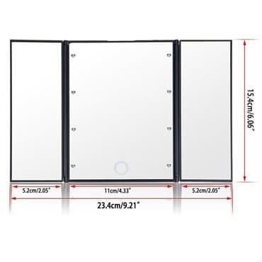 UNIQ® LED Trifold Vanity Makeup Spejl