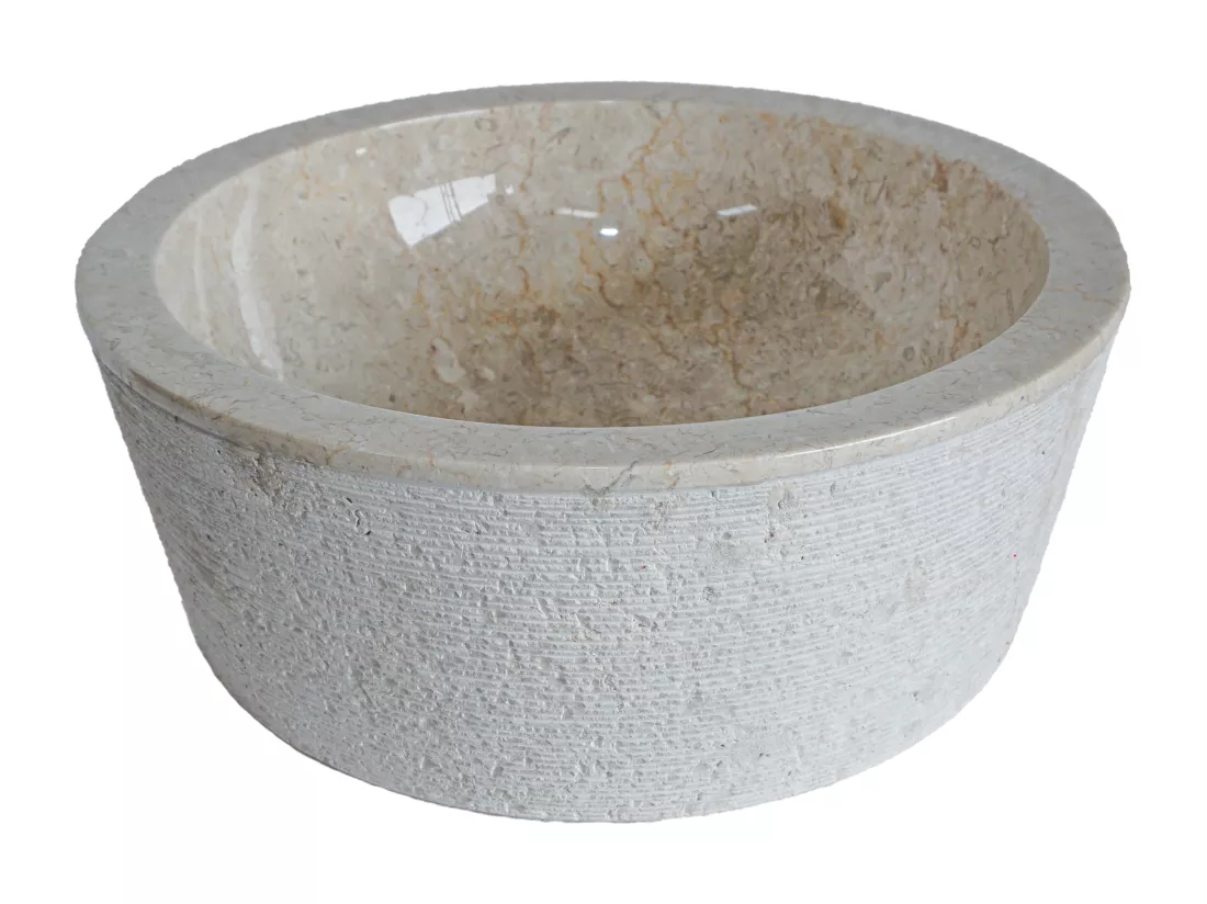 Vasque de salle de bain en marbre MARBLE - couleur crème
