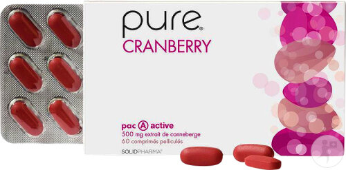 Pure Cranberry Extrait de canneberge hautement concentré 60 comprimés